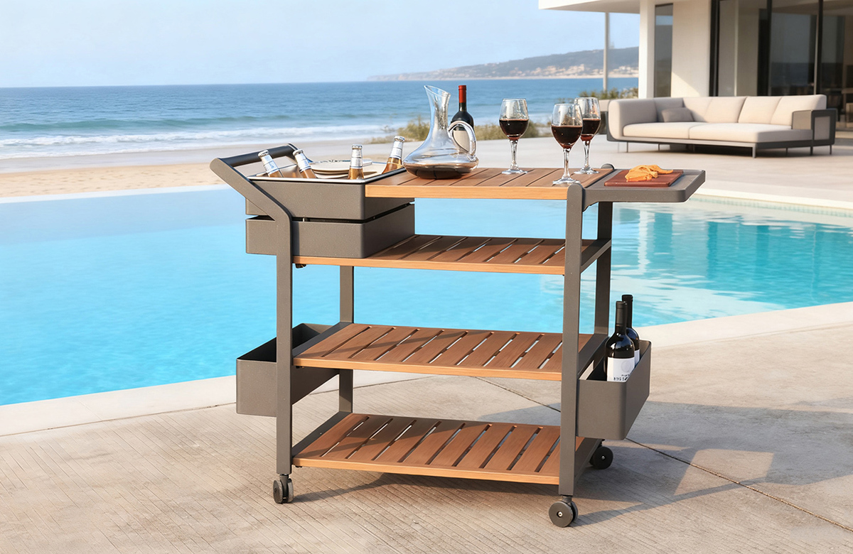 Aluminum Outdoor Dining Trolley (DC-03)