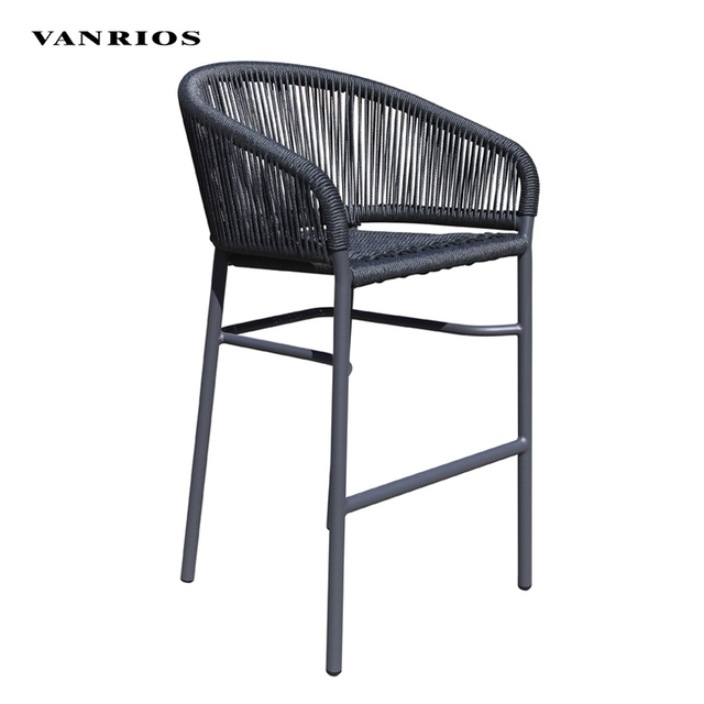 Stackable Aluminum Bar Chair Weaving with Wicker (MB4164)