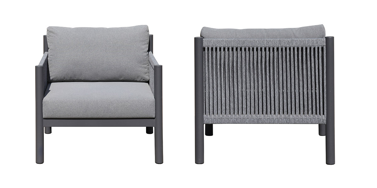Aluminum Sofa Set Weaving with Rope for Garden, Villa (SF3094)