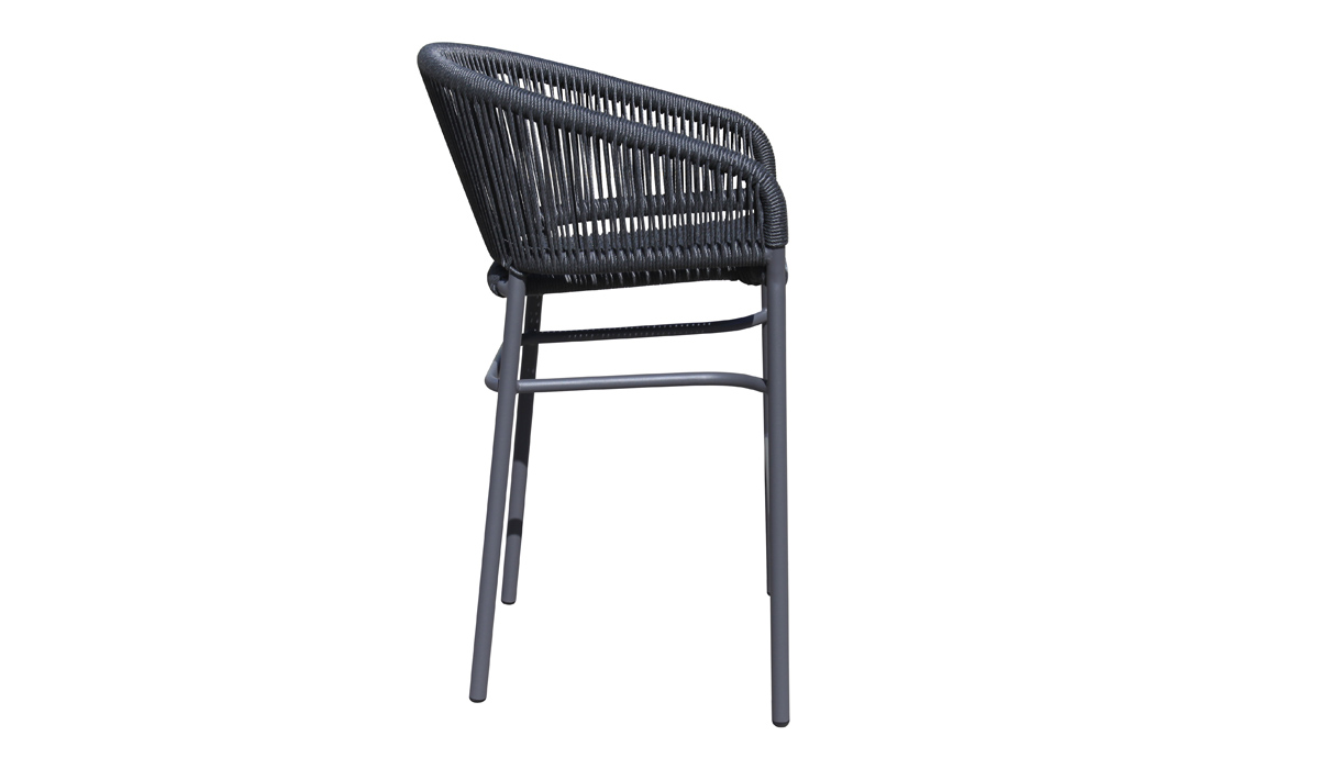 Stackable Aluminum Bar Chair Weaving with Wicker (MB4164)