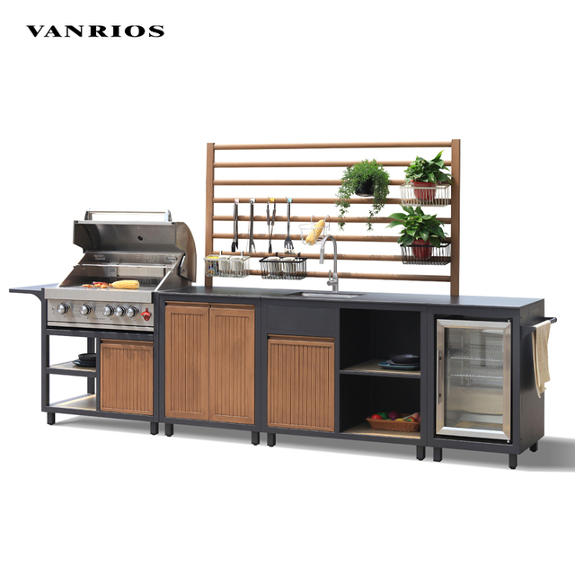 High Quality Waterproof Outdoor Kitchen with Grill And Fridge (KC-14B)