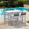 Modern Aluminum Slat Top Bar Table (BT059)