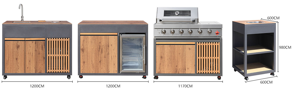 Custom Aluminum Modular Outdoor Kitchen (KC-16)