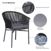 Aluminium Wicker Chair with Cushion (MB4161)