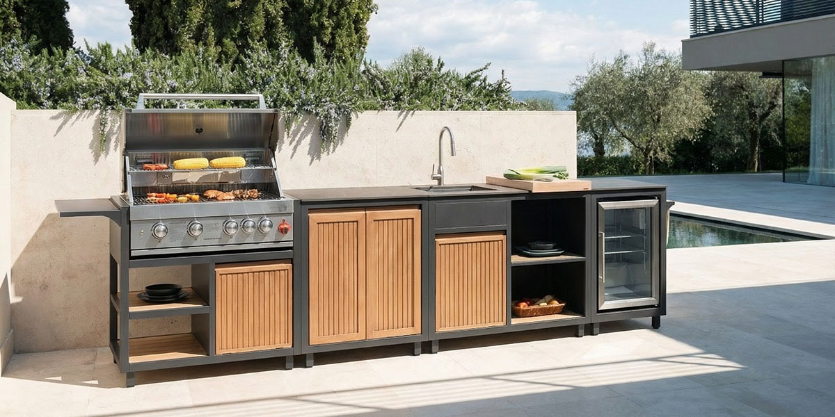High Quality Waterproof Outdoor Kitchen with Grill And Fridge (KC-14B)