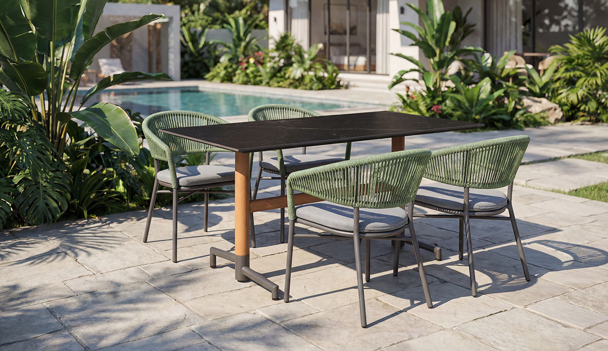 New Style Factory Direct Outdoor Dining Table Set (CT075)