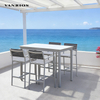 Modern Aluminum Slat Top Bar Table (BT059)