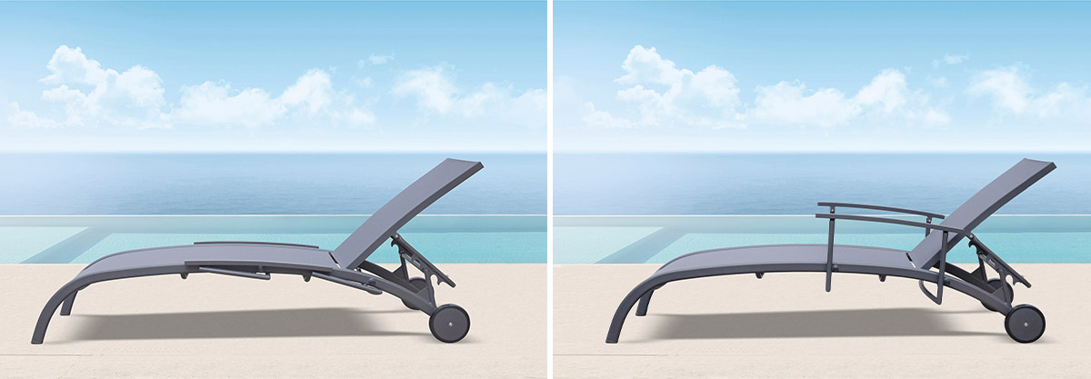 Wholesale Outdoor Aluminum Sun Lounger (MB4110)