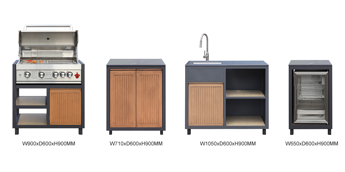 High Quality Waterproof Outdoor Kitchen with Grill And Fridge (KC-14B)