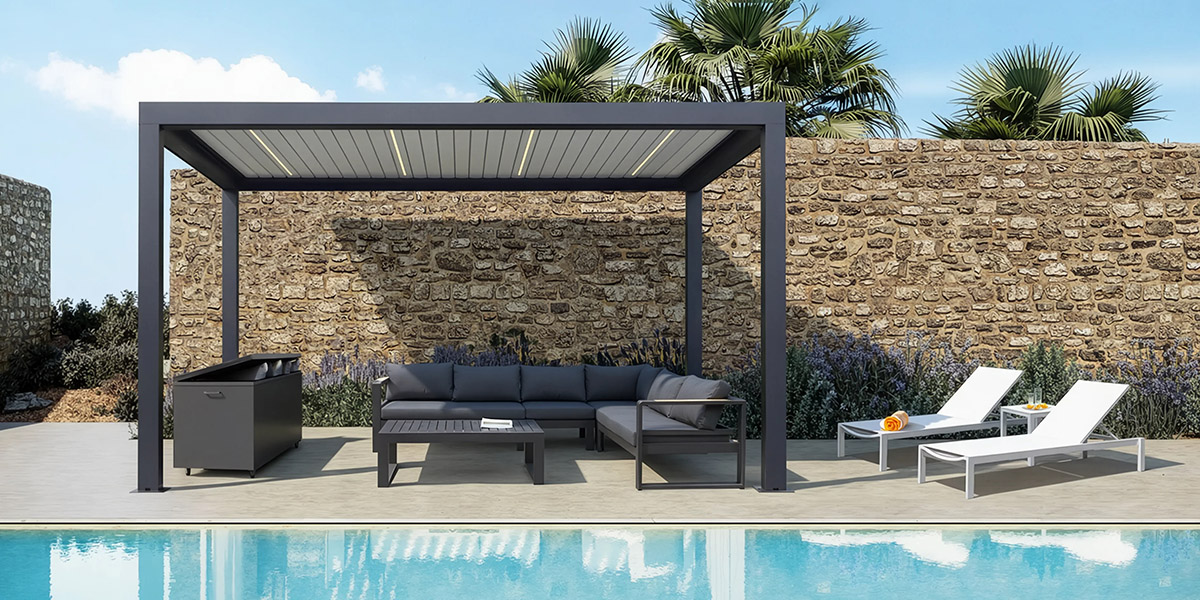 Motorized Louvre Waterproof Alumium Pergola (PG-01)