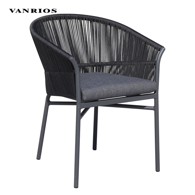 Aluminium Wicker Chair with Cushion (MB4161)