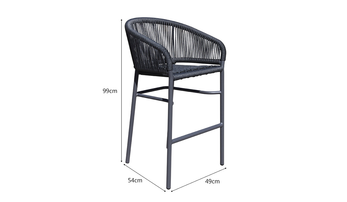 Stackable Aluminum Bar Chair Weaving with Wicker (MB4164)