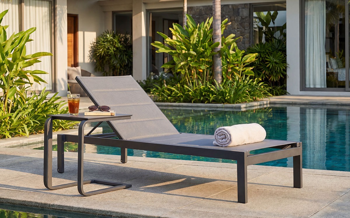 Hot Sell Aluminum Sun Lounger for Swimming Pool (MB4090)