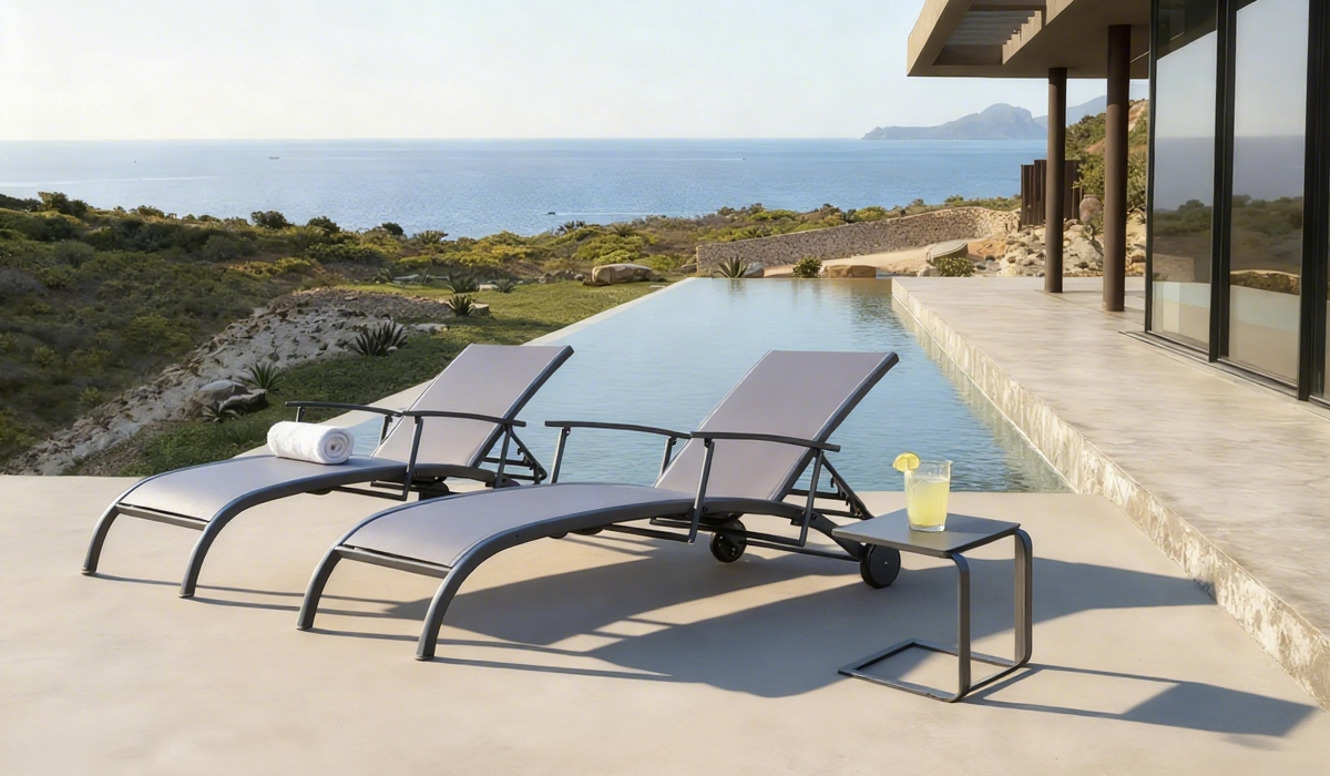 Wholesale Outdoor Aluminum Sun Lounger (MB4110)