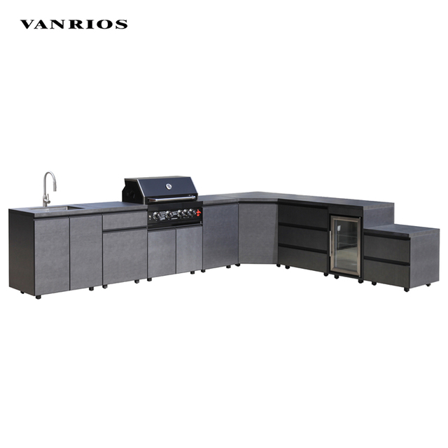 Modern Alumnium Outdoor Kitchen for Garden, hotel, project (KC-12)