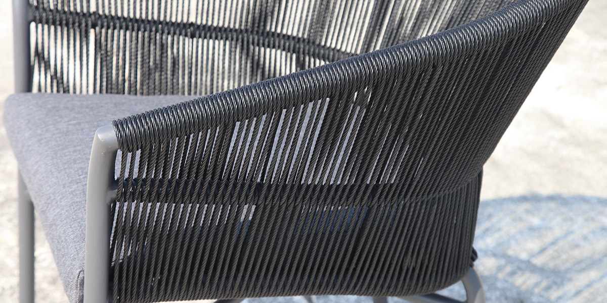Aluminium Wicker Chair with Cushion (MB4161)
