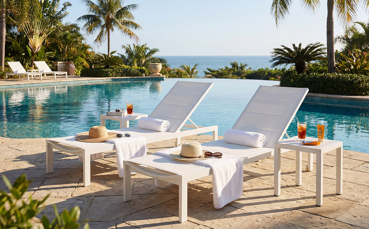 Hot Sell Aluminum Sun Lounger for Swimming Pool (MB4090)