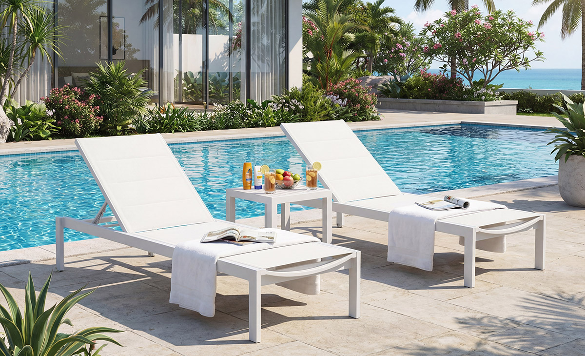Hot Sell Aluminum Sun Lounger for Swimming Pool (MB4090)