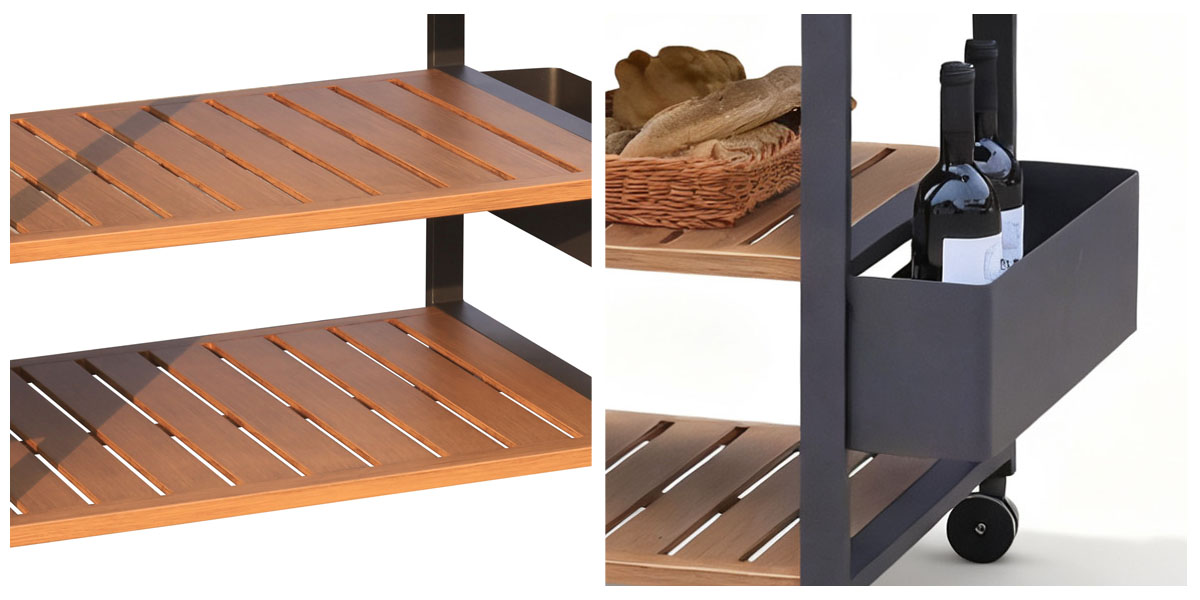 Aluminum Outdoor Dining Trolley (DC-03)