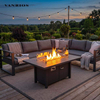 Heavy-Duty 400KG Capacity Commercial Aluminum Outdoor Fire Pit Table with Protective Cover