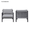 Corrosion-Resistant Powder-Coated Aluminum Sofa Set with Olefin Ropes SF3094