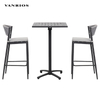 Heavy-Duty Commercial Aluminum Outdoor Dining Table 400kg Capacity Foldable Patio Table CA403