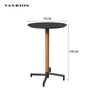 Outdoor Aluminium Sling High Top Bar Table Compact Modern Round Garden Patio Cafe Bar Desk BT-08