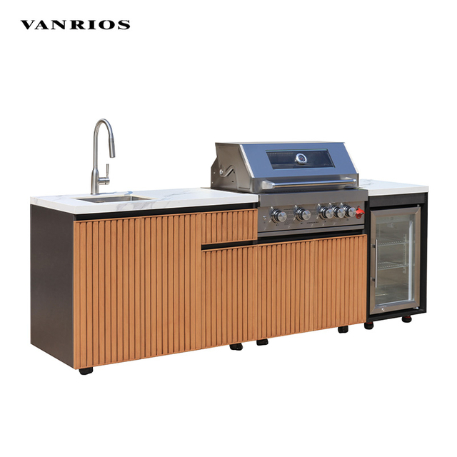 Heavy Duty Aluminum Modular Outdoor Kitchen with Grill & Fridge (KC-20)