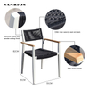 Weather-Resistant Garden Dining Chair Low-Maintenance Metal Patio Furniture MB4062