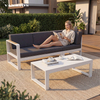 Corrosion-Resistant Powder-Coated Aluminum Garden Sofa Set