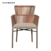 Space-Saving Stackable Commercial Outdoor Patio Dining Chair with Quick Dry Cushion MB4159