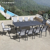 Aluminum Frame Outdoor Garden Dining Table for Restaurant Patio