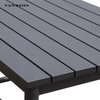 Weather-Resistant All-Aluminum Slat Bar Table for Commercial Outdoor Dining