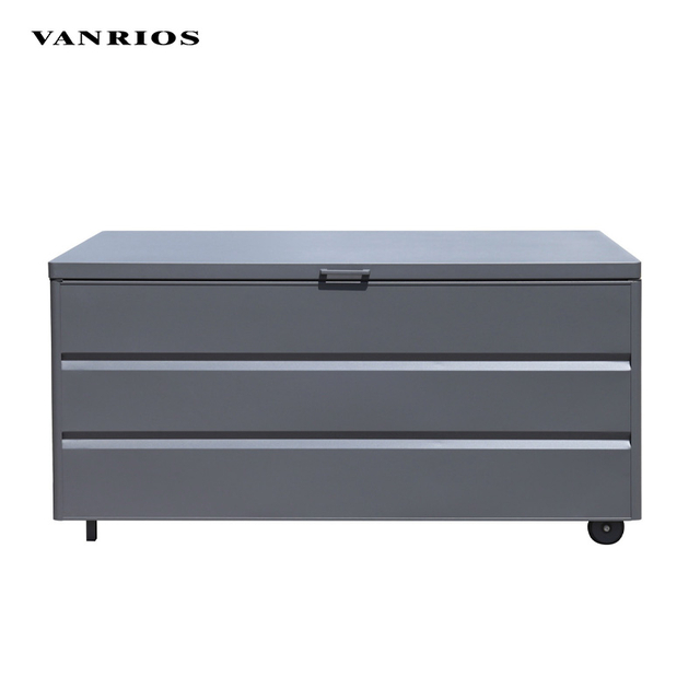 Waterproof Stainless Steel Outdoor Storage Box Cushion Cabinet GC-03