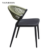 Weather-Resistant Woven Rope Outdoor Patio Chair with Powder-Coated Aluminum Frame VANRIOS MB4137