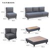 Space-Saving K-D Aluminum Outdoor Lounge Furniture Modular Sofa Set for Commercial Procurement GF2221