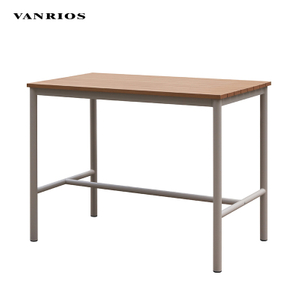 Commercial Aluminium Bar Height Outdoor Table Set Powder-Coated Slat Top Garden Furniture BT-07