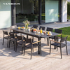 Aluminum Frame Outdoor Garden Dining Table for Restaurant Patio