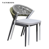 Weather-Resistant Woven Rope Outdoor Patio Chair with Powder-Coated Aluminum Frame VANRIOS MB4137