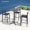 Heavy-Duty Commercial Aluminum Outdoor Dining Table 400kg Capacity Foldable Patio Table CA403