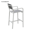 Architectural High-Profile Aluminum Frame All-Weather Sling Commercial High-Top Patio Bar Stool Chair BY4059