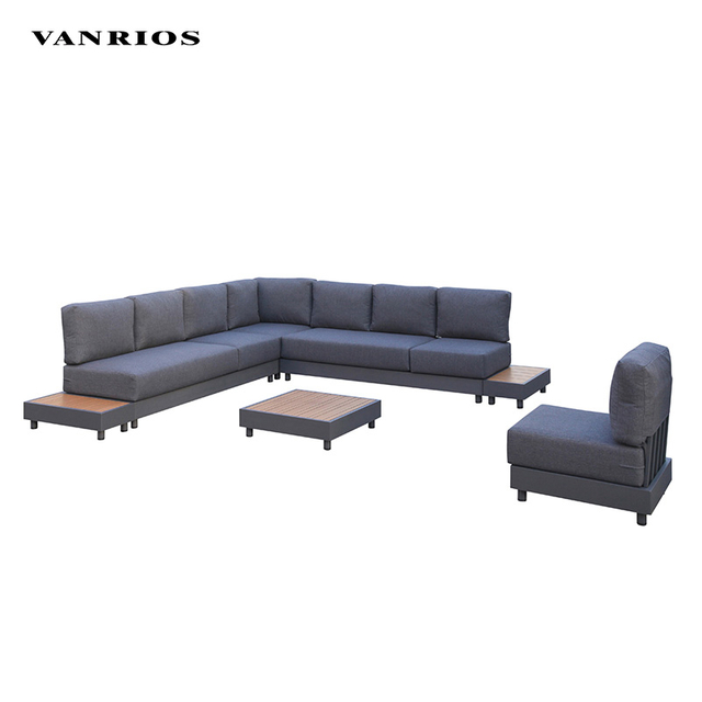 Space-Saving K-D Aluminum Outdoor Lounge Furniture Modular Sofa Set for Commercial Procurement GF2221