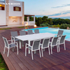 Aluminum Frame Outdoor Garden Dining Table for Restaurant Patio