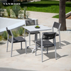 Weather-Resistant Powder-Coated Aluminum Outdoor Coffee Table for Hotel Garden CA403