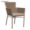 Stackable Sling Rope Aluminum Dining Chair Weather Resistant Outdoor Patio Bistro Seat MB4155
