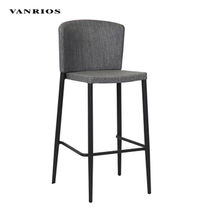 Outdoor High Bar Stool with Waterproof Woven Seat and Back