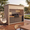 Space-Saving Lockable Outdoor Kitchen Pod with Hand Wash Sink and Grill Station