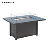 Rectangular Weather Resistant Aluminum Propane Gas Fire Pit Coffee Table for Outdoor Patio Garden CT055
