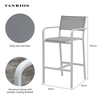 Architectural High-Profile Aluminum Frame All-Weather Sling Commercial High-Top Patio Bar Stool Chair BY4059