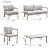 UV-Resistant Powder Coated Aluminum Outdoor Sectional Sofa Set for Commercial Hotel Courtyards GF2224
